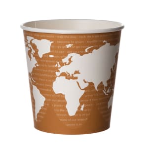 188-EPBSC24WA 24 oz World Art™ Food Container - Paper, Brown
