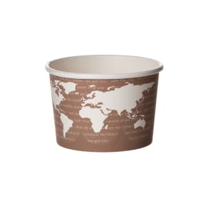 188-EPBSC8WA 8 oz World Art™ Food Container - Paper, Brown