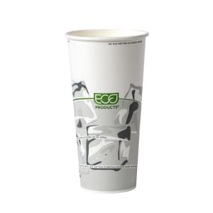 188-EPCP22 20 oz GreenStripe® Disposable Cold Cup - Paper, Clear