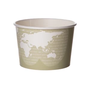 188-EPBSC16WA 16 oz World Art™ Food Container - Paper, Green