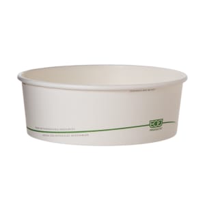 188-EPBSC32SGS 32 oz GreenStripe® Squat Food Container - Paper, White