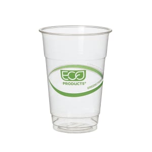 188-EPCC10GS 10 oz GreenStripe® Disposable Cold Cup - PLA, Clear