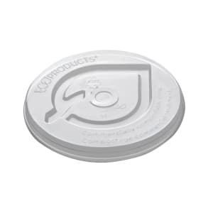 188-EPFLCC22 GreenStripe® Flat Lid for 12 to 22 oz Cold Cups - PLA, Clear