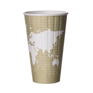 188-EPBNHC16WD World Art™ 16 oz Disposable Insulated Hot Cup - PLA, Printed