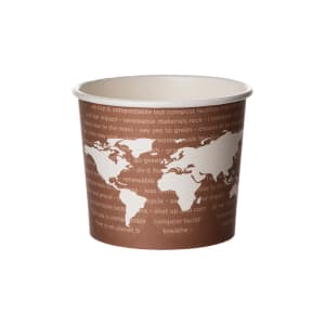 188-EPBSC10WA 10 oz World Art™ Food Container - Paper, Brown