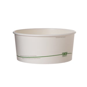 188-EPBSC48SGS 48 oz GreenStripe® Squat Food Container - Paper, White