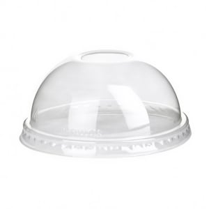 188-EPDLCCR BlueStripe™ Dome Lid for 9 to 24 oz Cold Cups - PET, Clear