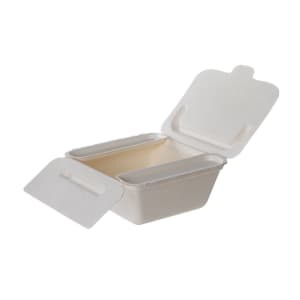 188-EPFSC35NFA 35 oz Vanguard® Folia™ Take-Out Container - Molded Fiber, White
