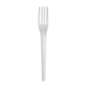 188-EPS017 7" Plantware® Disposable Fork - PLA, White