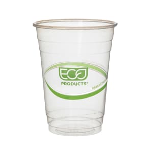 188-EPCC16GS 16 oz GreenStripe® Disposable Cold Cup - PLA, Clear