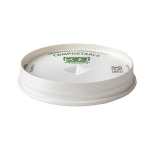 188-EPFLCCPB22 GreenStripe® Flat Lid for 12 to 22 oz Cold Cups - Paper, Clear