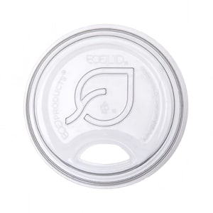 188-EPFLCS22 GreenStripe® Flat Lid for 12 to 22 oz Cold Cups - PLA, Clear