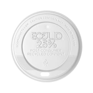 188-EPHL16WR BlueStripe™ EcoLid® Flat Lid for 10 to 20 oz Hot Cups - Polystyrene, White