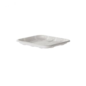 188-EPMP1SNFA Vanguard® Meat & Produce Tray - 5 1/2" x 5 1/2", Molded Fiber, White