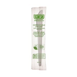 188-EPS011W 6" Plantware® Disposable Knife - PLA, White