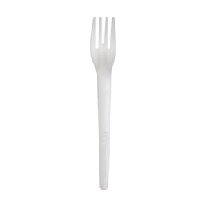 188-EPS012 6" Plantware® Disposable Fork - PLA, White