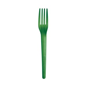 188-EPS017G 7" Plantware® Disposable Fork - PLA, Green