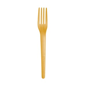 188-EPS017Y 7" Plantware® Disposable Fork - PLA, Yellow
