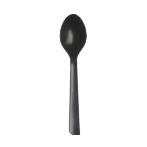 188-EPS113 6" BlueStripe™ Disposable Spoon - Polystyrene, Black