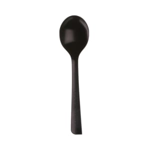188-EPS114 6" BlueStripe™ Disposable Soup Spoon - Polystyrene, Black