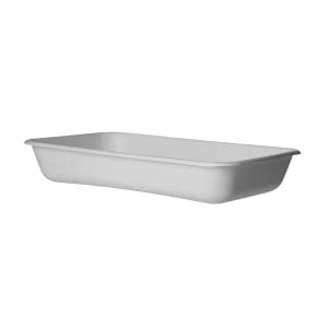 188-EPSCRC107NFA Rectangular Vanguard® WorldView™ Take-Out Container - 10" x 7", Molded Fiber, White