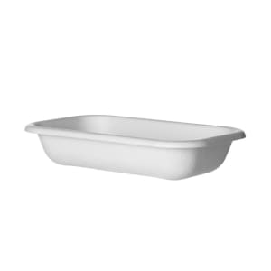 188-EPSCRC16NFA 16 oz Rectangular Vanguard® WorldView™ Take-Out Container - Molded Fiber, White