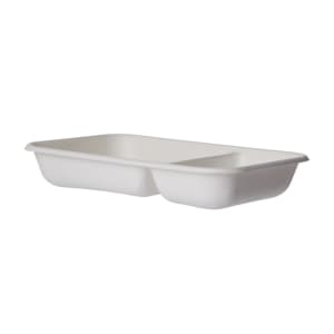 188-EPSCRC242NFA 24 oz Rectangular Vanguard® WorldView™ Take-Out Container - Molded Fiber, White