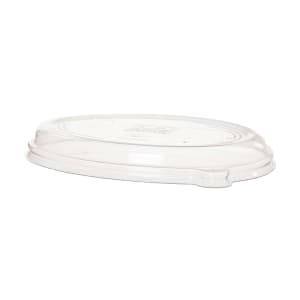 188-EPSCV32LIDR WorldView™ Flat Lid for 24, 32, & 48 oz Oval Take-Out Containers - PET, Clear