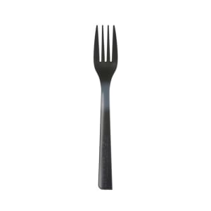 188-EPS112 6" BlueStripe™ Disposable Fork - Polystyrene, Black