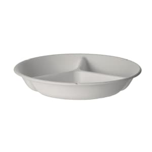 188-EPSCR93NFA 9" Round Vanguard® WorldView™ Take-Out Container - Molded Fiber, White