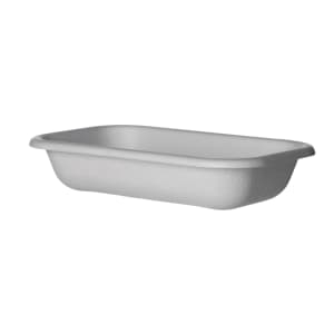 188-EPSCRC16 16 oz Rectangular WorldView™ Take-Out Container - Molded Fiber, White