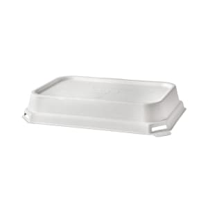 188-EPSCRC24DLIDNFA Vanguard® WorldView™ Dome Lid for 24 to 32 oz Rectangular Take-Out Containers - Molded Fiber, White
