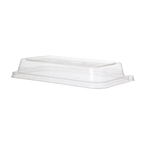 188-EPSCRC24LIDP WorldView™ Dome Lid for 24 to 32 oz Rectangular Take-Out Containers - PLA, Clear