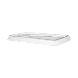 188-EPSCRC24LIDLR WorldView™ Flat Lid for 24 to 32 oz Rectangular Take-Out Containers - PET, Clear