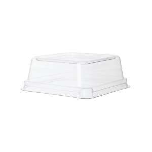 188-EPSCS5LID WorldView™ Dome Lid for 5" Square Take-Out Containers - PLA, Clear