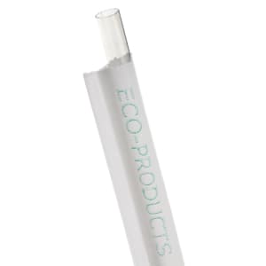 Eco Products EP-ST780 7 3/4&quot; Wrapped Straws - PLA, Clear