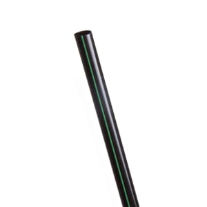 188-EPST780UBGS 7 3/4" Unwrapped Straws - PLA, Black/Green Striped
