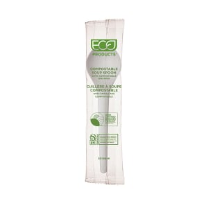 188-EPS014W 6" Plantware® Disposable Soup Spoon - PLA, White