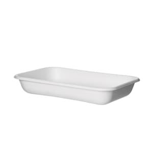 188-EPSCRC12NFA 12 oz Rectangular Vanguard® WorldView™ Take-Out Container - Molded Fiber, White