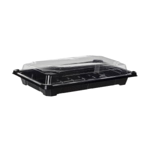 188-EPSH3CPK Sushi Container - 9" x 6", PLA Black