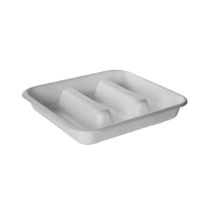 188-EPSCS73NFA 7" Square Vanguard® WorldView™ Taco Tray - Molded Fiber, White