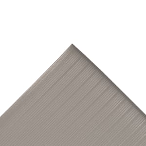 195-410R0348GY Airug® Anti-Fatigue Floor Mat - 4' x 60', 3/8" Thick, Gray
