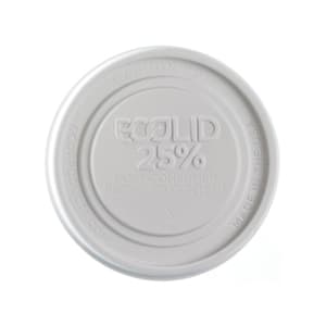 188-EPBRSCLIDL BlueStripe™ EcoLid® Flat Lid 12 to 32 oz Food Containers - Polystyrene, White