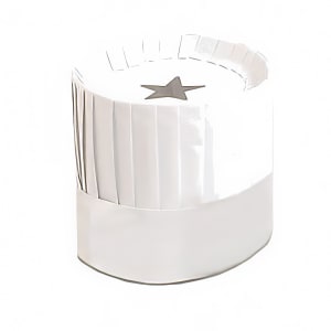 203-PPRHAT10 10" Disposable Chef Hat - Paper, White