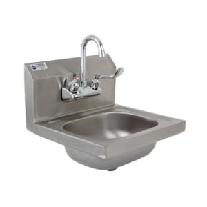 203-ROYHSW15 Wall Mount Commercial Hand Sink w/ 12 3/4"L x 10"W x 6"D Bowl, Gooseneck Faucet