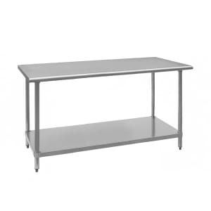 203-ROYWT3048 48" 18 ga Work Table w/ Undershelf & 430 Series Stainless Flat Top