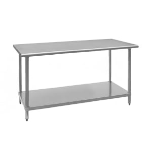 203-ROYWT3036 36" 18 ga Work Table w/ Undershelf & 430 Series Stainless Flat Top