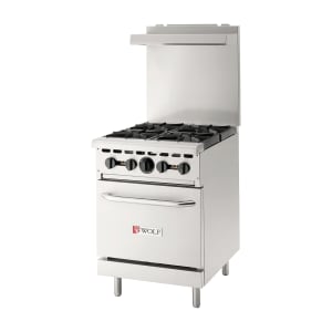 290-WX244BP 24" 4 Burner Gas Range w/ Standard Oven, Liquid Propane