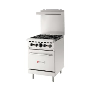 290-WX244BN 24" 4 Burner Gas Range w/ Standard Oven, Natural Gas