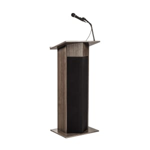 955-111PLSRW Floor Lectern w/ (1) Shelf - 22" x 17" x 46",Laminate, Ribbonwood